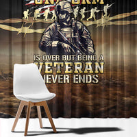 United States Veterans Day Window Curtain Thank You Veterans Proud US Flag LT05 - Wonder Print Shop