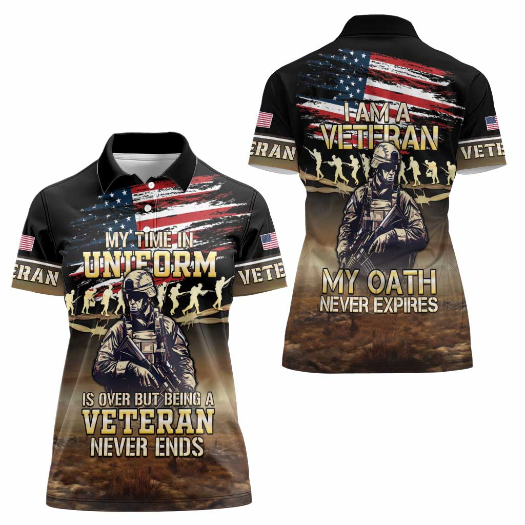 United States Veterans Day Women Polo Shirt Thank You Veterans Proud US Flag LT05 - Wonder Print Shop