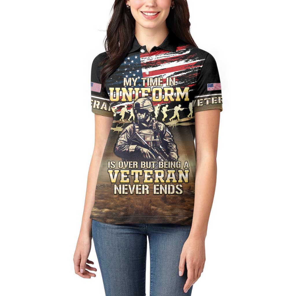 United States Veterans Day Women Polo Shirt Thank You Veterans Proud US Flag LT05 - Wonder Print Shop
