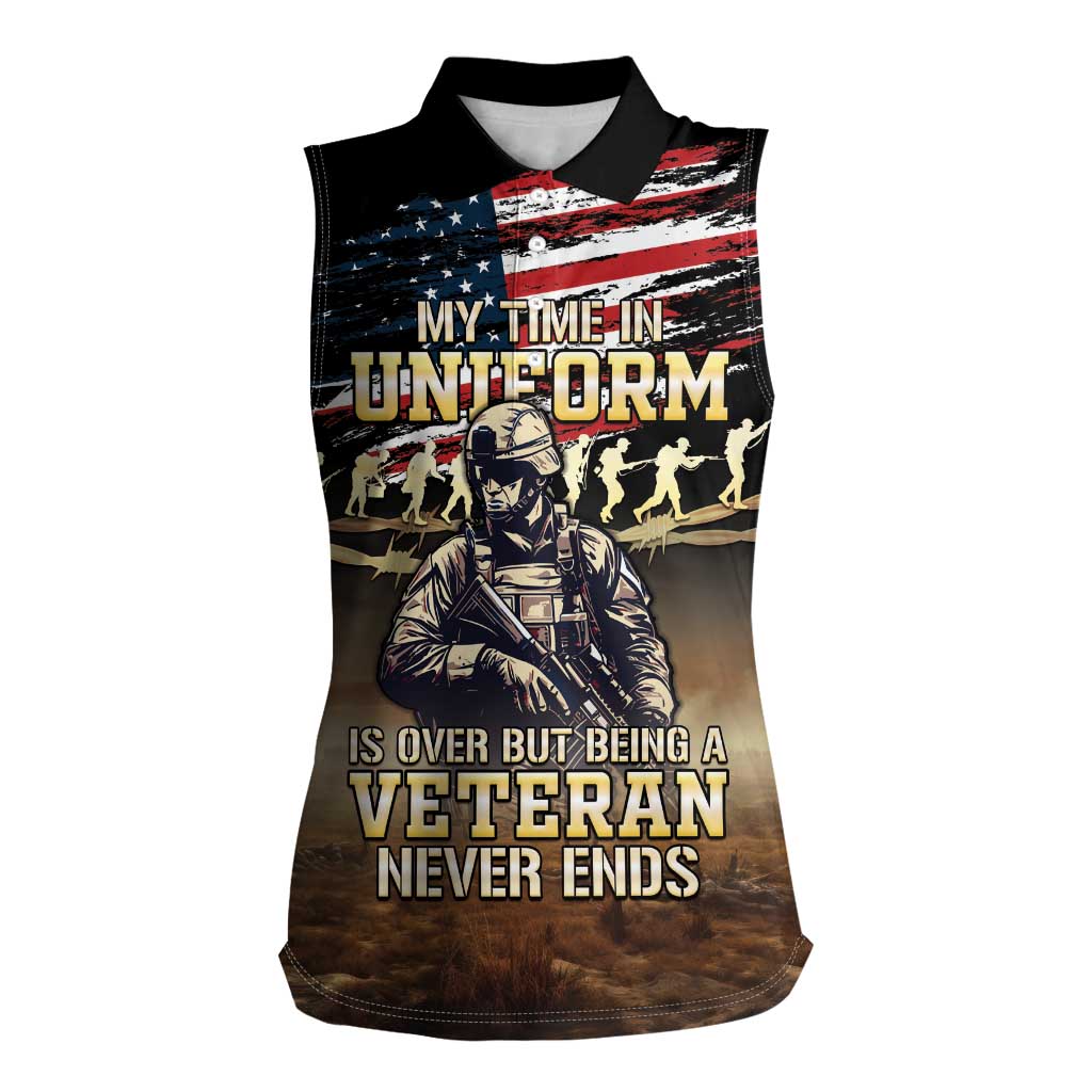 United States Veterans Day Women Sleeveless Polo Shirt Thank You Veterans Proud US Flag LT05 - Wonder Print Shop