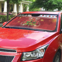 Merry Christmas Canada Auto Sun Shade Festive Maple Leaf Xmas - Wonder Print Shop