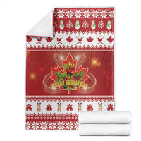 Merry Christmas Canada Blanket Festive Maple Leaf Xmas - Wonder Print Shop