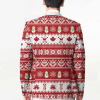 Merry Christmas Canada Blazer Festive Maple Leaf Xmas - Wonder Print Shop