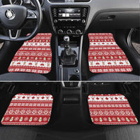 Merry Christmas Canada Car Mats Festive Maple Leaf Xmas - Wonder Print Shop