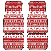 Merry Christmas Canada Car Mats Festive Maple Leaf Xmas - Wonder Print Shop