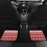 Merry Christmas Canada Car Mats Festive Maple Leaf Xmas - Wonder Print Shop