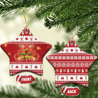 Merry Christmas Canada Ceramic Ornament Festive Maple Leaf Xmas - Wonder Print Shop