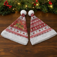 Merry Christmas Canada Christmas Santa Hat Festive Maple Leaf Xmas - Wonder Print Shop