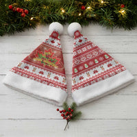 Merry Christmas Canada Christmas Santa Hat Festive Maple Leaf Xmas - Wonder Print Shop
