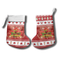 Merry Christmas Canada Christmas Stocking Festive Maple Leaf Xmas - Wonder Print Shop