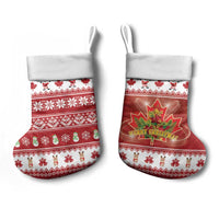 Merry Christmas Canada Christmas Stocking Festive Maple Leaf Xmas - Wonder Print Shop