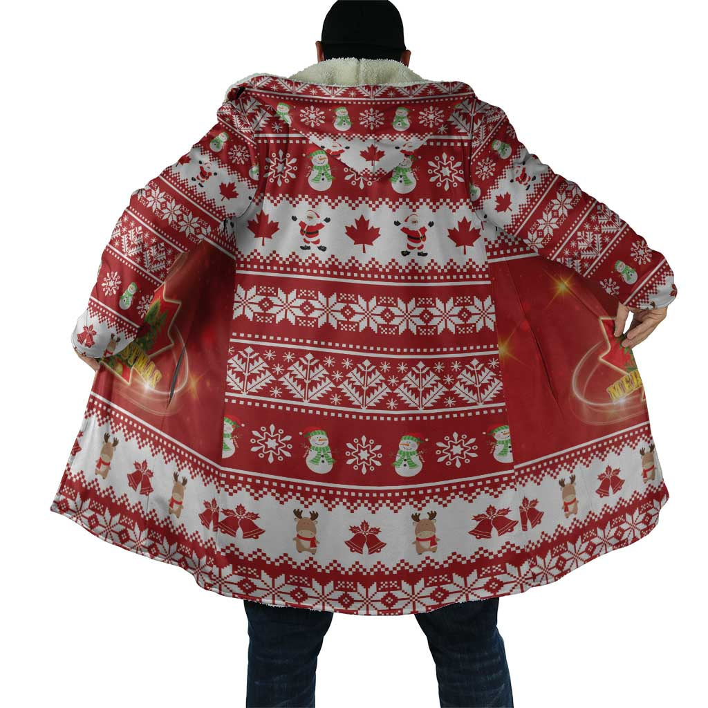 Merry Christmas Canada Cloak Festive Maple Leaf Xmas - Wonder Print Shop