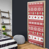 Merry Christmas Canada Door Cover Festive Maple Leaf Xmas - Wonder Print Shop