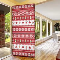 Merry Christmas Canada Door Cover Festive Maple Leaf Xmas - Wonder Print Shop