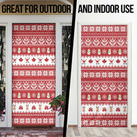 Merry Christmas Canada Door Cover Festive Maple Leaf Xmas - Wonder Print Shop