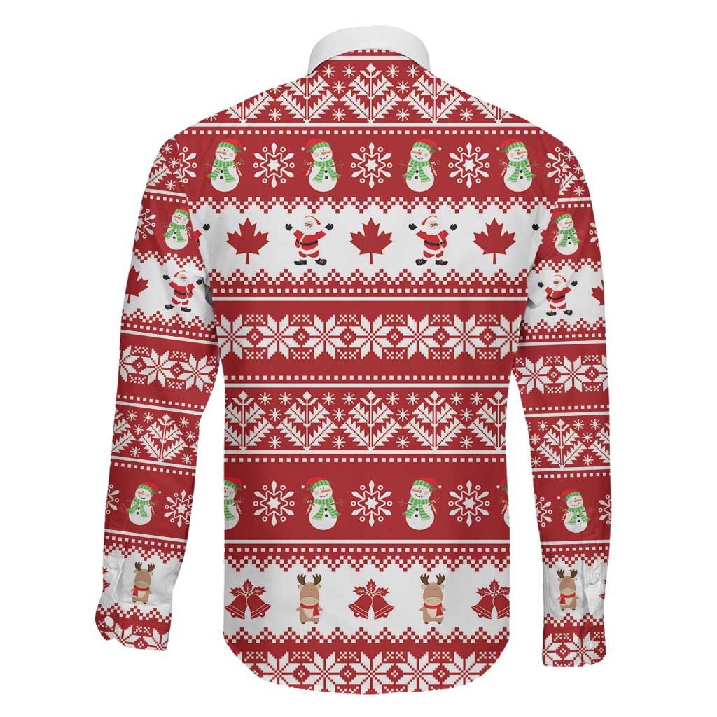Merry Christmas Canada Family Matching Puletasi and Hawaiian Shirt Festive Maple Leaf Xmas - Wonder Print Shop