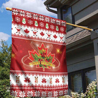 Merry Christmas Canada Garden Flag Festive Maple Leaf Xmas - Wonder Print Shop