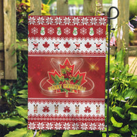 Merry Christmas Canada Garden Flag Festive Maple Leaf Xmas - Wonder Print Shop