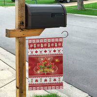 Merry Christmas Canada Garden Flag Festive Maple Leaf Xmas - Wonder Print Shop