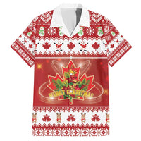 Merry Christmas Canada Hawaiian Shirt Festive Maple Leaf Xmas - Wonder Print Shop