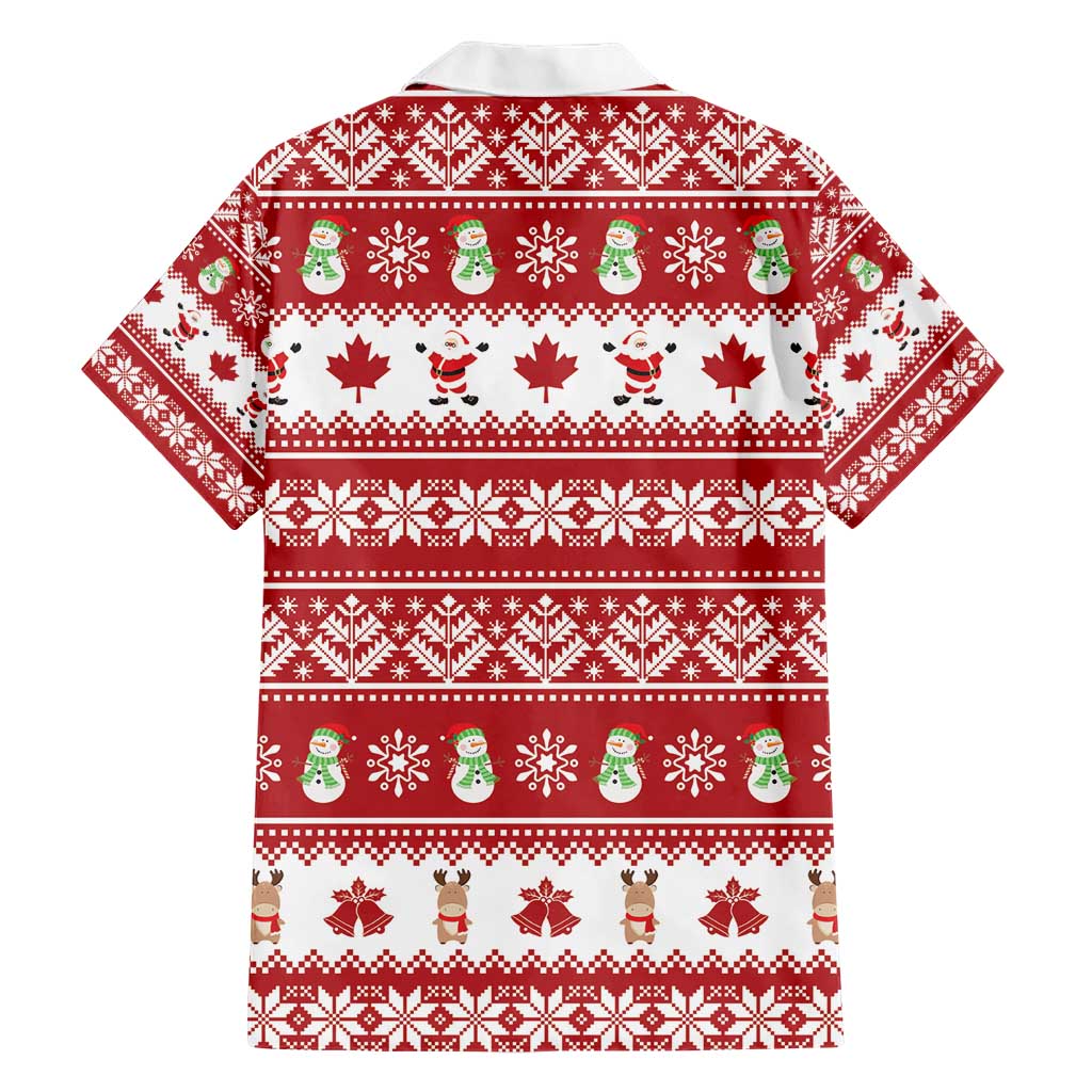 Merry Christmas Canada Hawaiian Shirt Festive Maple Leaf Xmas - Wonder Print Shop