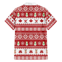 Merry Christmas Canada Hawaiian Shirt Festive Maple Leaf Xmas - Wonder Print Shop