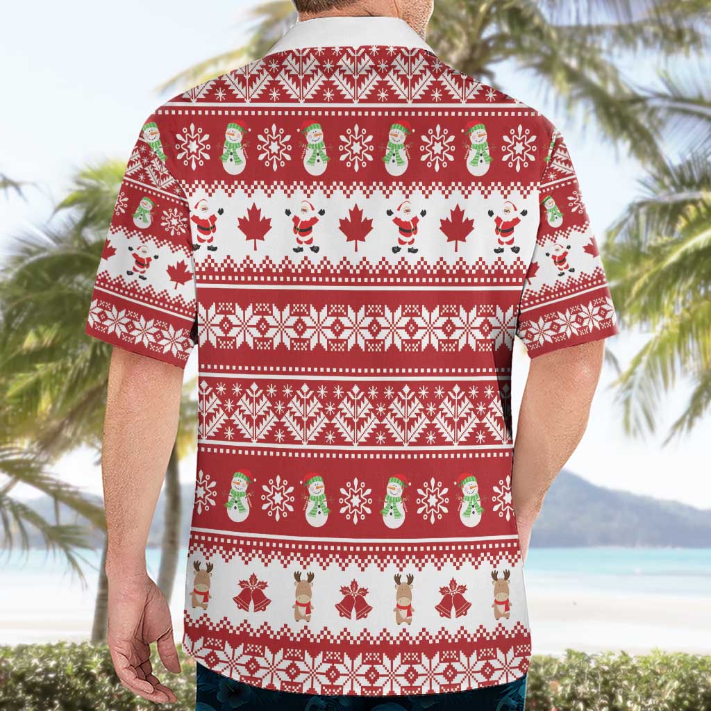 Merry Christmas Canada Hawaiian Shirt Festive Maple Leaf Xmas - Wonder Print Shop