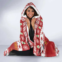 Merry Christmas Canada Hooded Blanket Festive Maple Leaf Xmas - Wonder Print Shop