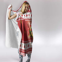 Merry Christmas Canada Hooded Blanket Festive Maple Leaf Xmas - Wonder Print Shop