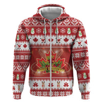 Merry Christmas Canada Hoodie Festive Maple Leaf Xmas - Wonder Print Shop