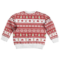 Merry Christmas Canada Kid Ugly Christmas Sweater Festive Maple Leaf Xmas - Wonder Print Shop