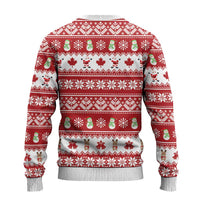 Merry Christmas Canada Ugly Christmas Sweater Festive Maple Leaf Xmas - Wonder Print Shop