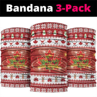 Merry Christmas Canada Neck Gaiter Festive Maple Leaf Xmas - Wonder Print Shop