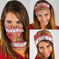 Merry Christmas Canada Neck Gaiter Festive Maple Leaf Xmas - Wonder Print Shop