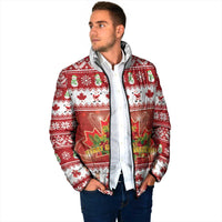 Merry Christmas Canada Padded Jacket Festive Maple Leaf Xmas - Wonder Print Shop