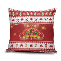 Merry Christmas Canada Pillow Cover Festive Maple Leaf Xmas - Wonder Print Shop