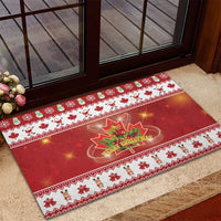 Merry Christmas Canada Rubber Doormat Festive Maple Leaf Xmas - Wonder Print Shop
