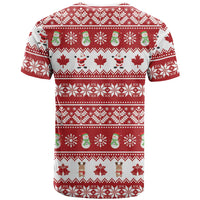 Merry Christmas Canada T Shirt Festive Maple Leaf Xmas - Wonder Print Shop