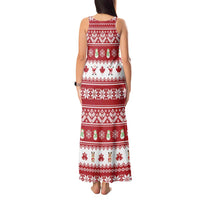 Merry Christmas Canada Tank Maxi Dress Festive Maple Leaf Xmas - Wonder Print Shop