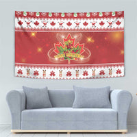 Merry Christmas Canada Tapestry Festive Maple Leaf Xmas - Wonder Print Shop