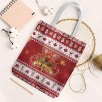 Merry Christmas Canada Tote Bag Festive Maple Leaf Xmas - Wonder Print Shop