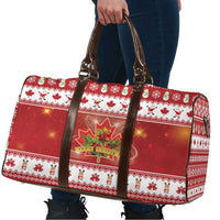 Merry Christmas Canada Travel Bag Festive Maple Leaf Xmas - Wonder Print Shop