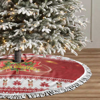 Merry Christmas Canada Tree Skirt Festive Maple Leaf Xmas - Wonder Print Shop