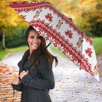 Merry Christmas Canada Umbrella Festive Maple Leaf Xmas - Wonder Print Shop