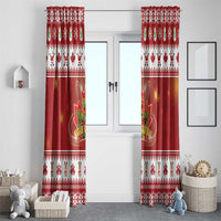 Merry Christmas Canada Window Curtain Festive Maple Leaf Xmas - Wonder Print Shop