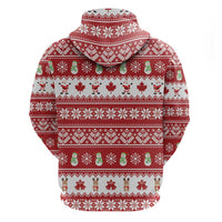 Merry Christmas Canada Zip Hoodie Festive Maple Leaf Xmas - Wonder Print Shop