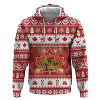 Merry Christmas Canada Zip Hoodie Festive Maple Leaf Xmas - Wonder Print Shop