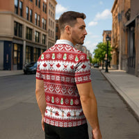 Merry Christmas Canada Zipper Polo Shirt Festive Maple Leaf Xmas - Wonder Print Shop