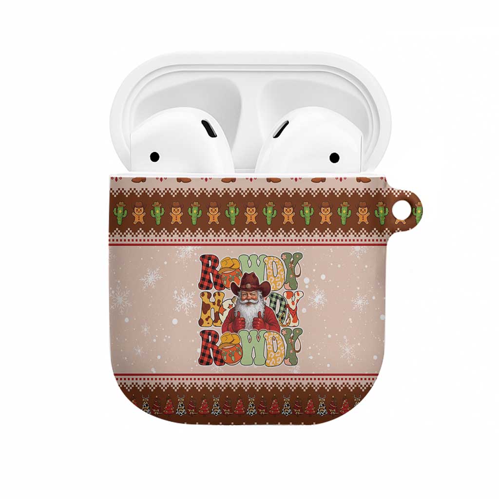Howdy Christmas AirPods Case Cowboy Santa Western Xmas - Wonder Print Shop