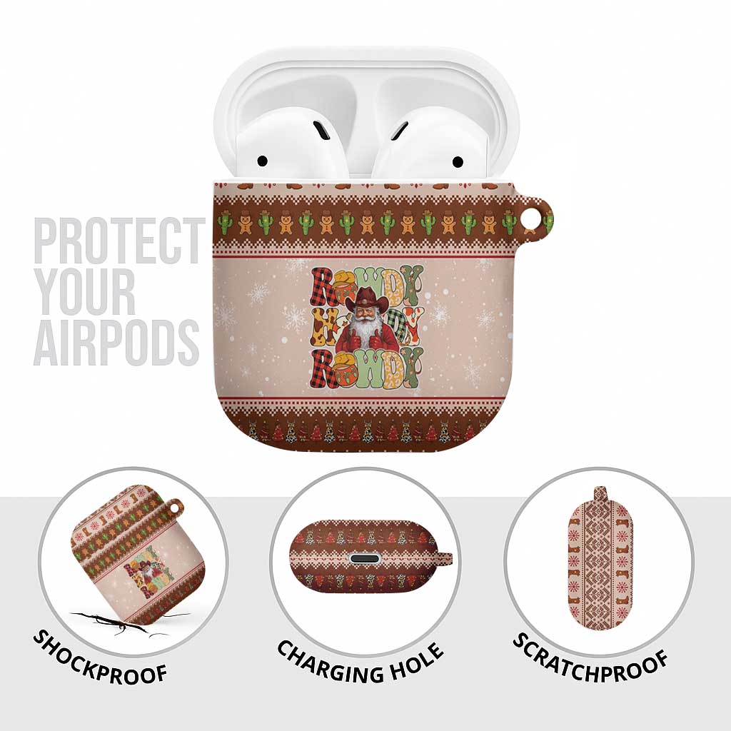 Howdy Christmas AirPods Case Cowboy Santa Western Xmas - Wonder Print Shop